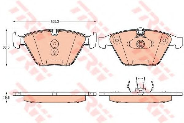 Set placute frana,frana disc BMW Seria 6 Cabriolet (E64) (2004 - 2010) TRW GDB2021