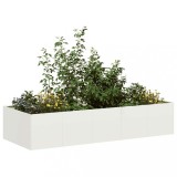 Cumpara ieftin Jardinieră alb 200x80x40 cm oțel