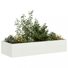 vidaXL Jardinieră alb 200x80x40 cm oțel 860753