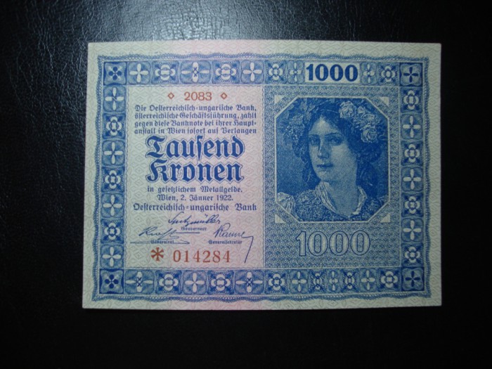 AUSTRIA 1000 KRONEN 1922 UNC