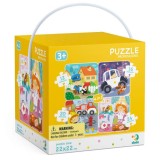 Puzzle 4 in 1 - Meserii (12, 16, 20, 24 piese), Dodo