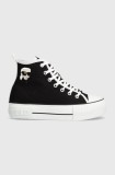 Karl Lagerfeld tenisi KAMPUS MAX NFT femei, culoarea negru, KL60444