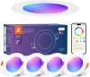 Set 4 Spot-uri RGB+CCT cu Led Inteligent Incastrat, 7W, DUSKTEC, Control din Aplicatie, Autonomie 50000 de ore, Lumina Calda si Rece, Control Vocal, W