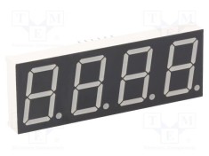 Afișaj LED 7 segmente roșu 4 cifre 20,4mm LUCKYLIGHT