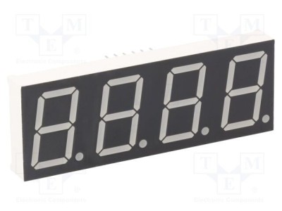 Afișaj LED 7 segmente roșu 4 cifre 20,4mm LUCKYLIGHT foto