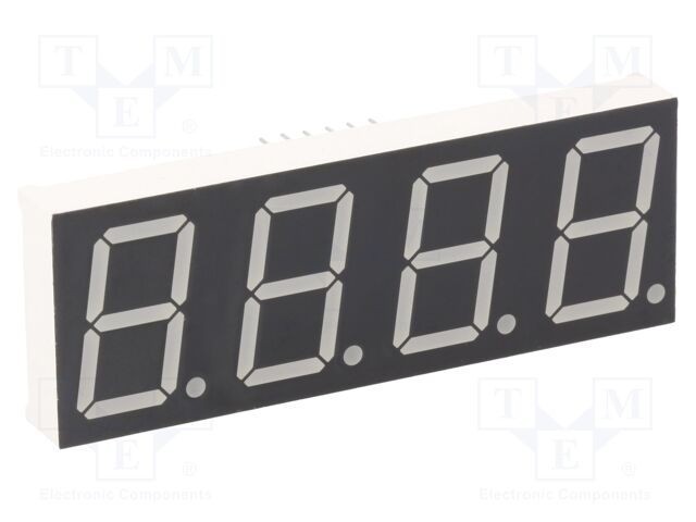 Afișaj LED 7 segmente roșu 4 cifre 20,4mm LUCKYLIGHT