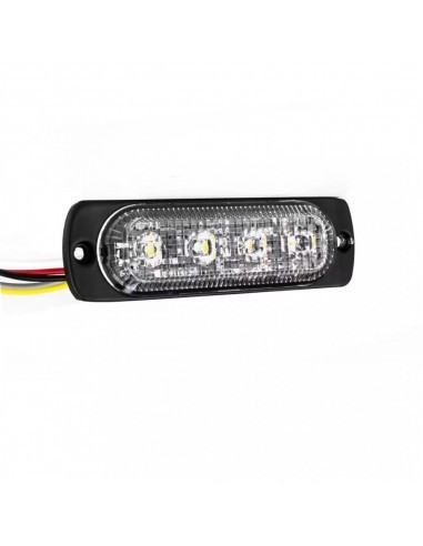 Lampa LED Stroboscopica cu 4 Leduri, Lumina Alba, 12V-24V WL-52025T-4LED-ALB