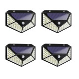 Set 4 x Lampi solare 100 LED cu senzor de miscare, 600LM