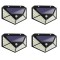 Set 4 x Lampi solare 100 LED cu senzor de miscare, 600LM