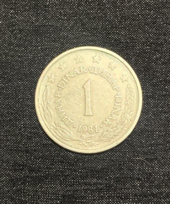 Moneda 1 dinar 1981 Iugoslavia