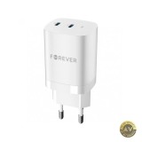 Incarcator Retea Forever TC-05-35CC 35W 3A 2 x USB-C Alb
