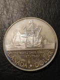 F 5 Canada 1 dolar 1987 argint exProof /din foto