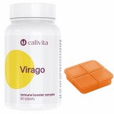 Cumpara ieftin Set supliment si cutie pilule, CaliVita pentru imunitate, Virago 90 tablete CaliVita