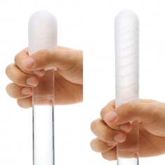 Gadget de masturbare cu gel pentru bărbați. Flexibil și plăcut la atingere.