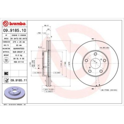 Set discuri frana Toyota Rav 4 2 ( A2 ), 1.8 (ZCA25_, ZCA26_), 2.0 4WD (ACA21, ACA20), 2.0 D 4WD (CLA20_, CLA21_), 2.4 4WD (ACA23, ACA22), punte fata foto