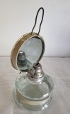 Lampa de ulei,gaz, vintage, cu oglinda reflectoare