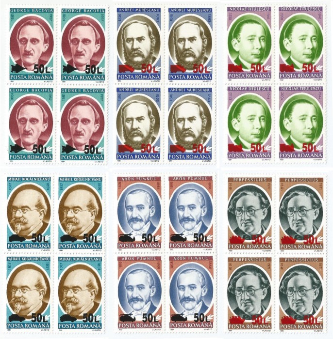 |Romania, LP 1467/1998, Aniv.-Com.-Pers. 1991 (supr. mijl. transp.), bloc 4, MNH