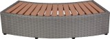 Treapta pentru cada spa rotunda MSpa, aspect ratan, gri, 92x30x22 cm