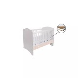 Cumpara ieftin Patut Eurogloria Como fara sertar - Alb cu Bej + Saltea Cocos 10 cm