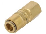 Conector Rapid cu Supapă 10bar Alamă FPM