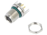 Conector M8 mamă 3 pini drept PCB