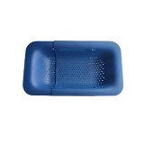 Cos pentru scurgere chiuveta de bucatarie, flippy, plastic, telescopic, 36x20x5 cm, albastru