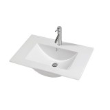Lavoar Ceramic Alb Design Plat 60x46 cm V950 Baie Moderna