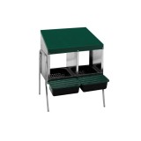 Cuibar pasari cu 2 compartimente MG-02WS PROFI cu picioare si colector de oua