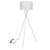 Cumpara ieftin Lampa de podea cu suport, alb, 139 cm