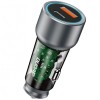 Incarcator Auto Dudao R4T, 30W, 3A, 1 x USB-A - 1 x USB-C, Gri