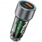 Incarcator Auto Dudao R4T, 30W, 3A, 1 x USB-A - 1 x USB-C, Gri