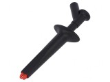 Clips de măsurare crocodil 16A negru nichelat 1kV