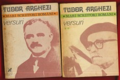 Tudor Arghezi &quot;Versuri&quot; Volumele 1 si 2 - Colectia Mari Scriitori Romani - Cartea Romaneasca