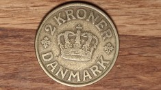 Danemarca - moneda de colectie istorica - 2 kroner 1925 - senzationala - ⌀31 mm