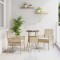 vidaXL Set de masă pentru grădină 3 pcs Bej Rattan poli 3334949