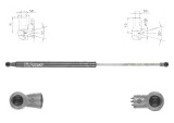 Amortizor capota fata, echilibror motor Hyundai Santa Fe (DM), 05.2012-, Stanga=Dreapta, Lungime, Cursa, Forta: 294mm, 88mm, 400N; 81161-2W000, Polca, Rapid