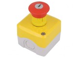 Casetă de comandă Harmony XB5 cu 1 buton ciupercă IP66
