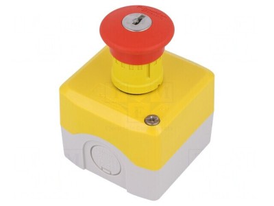 Casetă de comandă Harmony XB5 cu 1 buton ciupercă IP66 foto