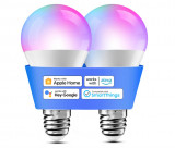 Set 2 becuri LED inteligente Meross, E27 - RESIGILAT