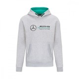 Mercedes AMG Petronas hanorac de bărbați cu glugă logo sweatshirt grey F1 Team 2022 - XXL