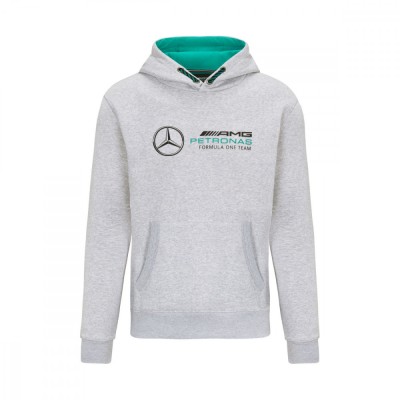 Mercedes AMG Petronas hanorac de bărbați cu glugă logo sweatshirt grey F1 Team 2022 - XXL foto