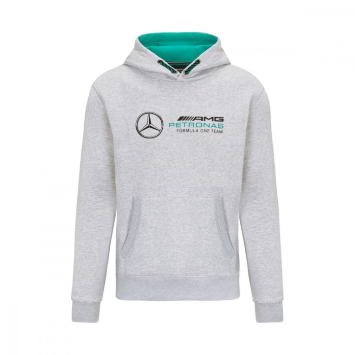 Mercedes AMG Petronas hanorac de bărbați cu glugă logo sweatshirt grey F1 Team 2022 - XXL