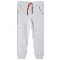 Pantaloni de trening pentru copii, gri melanj, 140