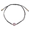 Brățară Femei, Language of Jewels, Siret Negru, Strass Ochi, Aurie, Albastru
