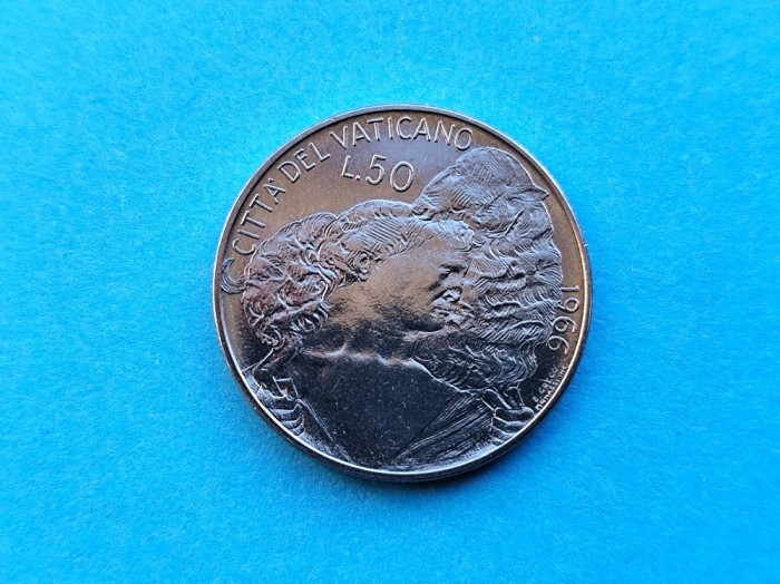 50 Lire 1966 Vatican-UNC-RAR