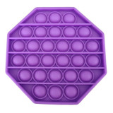Jucarie antistres din silicon, Push Pop Bubble, Pop It, Neo Toy, forma hexagon, Mov, 12x12x1.5cm