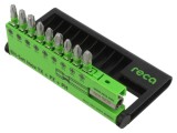 Set unelte RECA 0702 930 062 &ndash; Capete şurubelniţă Phillips, Pozidriv&reg;, Torx&reg;