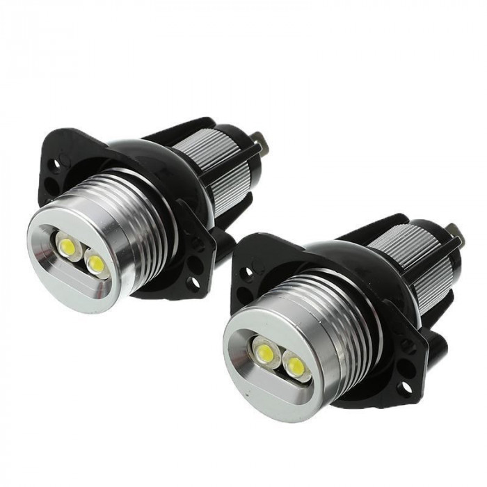 Set 2 LED-uri Marker Techstar&reg; Angel Eyes, 6W, BMW E90,E91, 6500K, Aluminiu