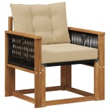vidaXL Canapea Medie pentru Exterior Lemn Solid de Acacia natural 3438869