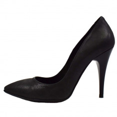 Pantofi dama, din piele naturala, Perla, 1404-1, negru foto
